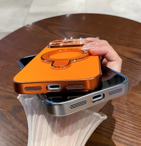 Étui de téléphone avec support et fermeture magnétique pour iPhone 16 Pro Max