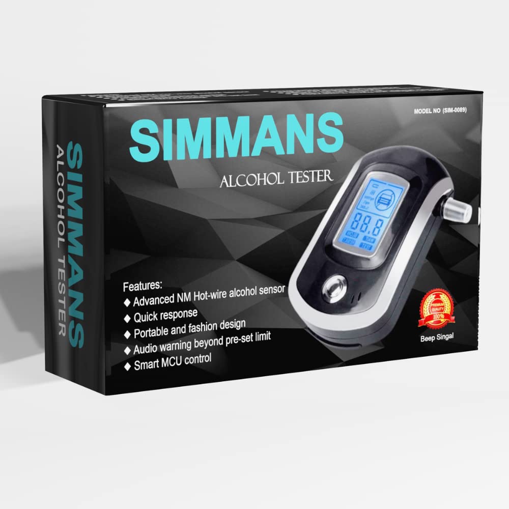 Breathalyzer to Test Alcohol Professional Grade Accuracy Portable Breath Alcohol Tester for Personal and Professional Use with LCD Screen BAC Detector