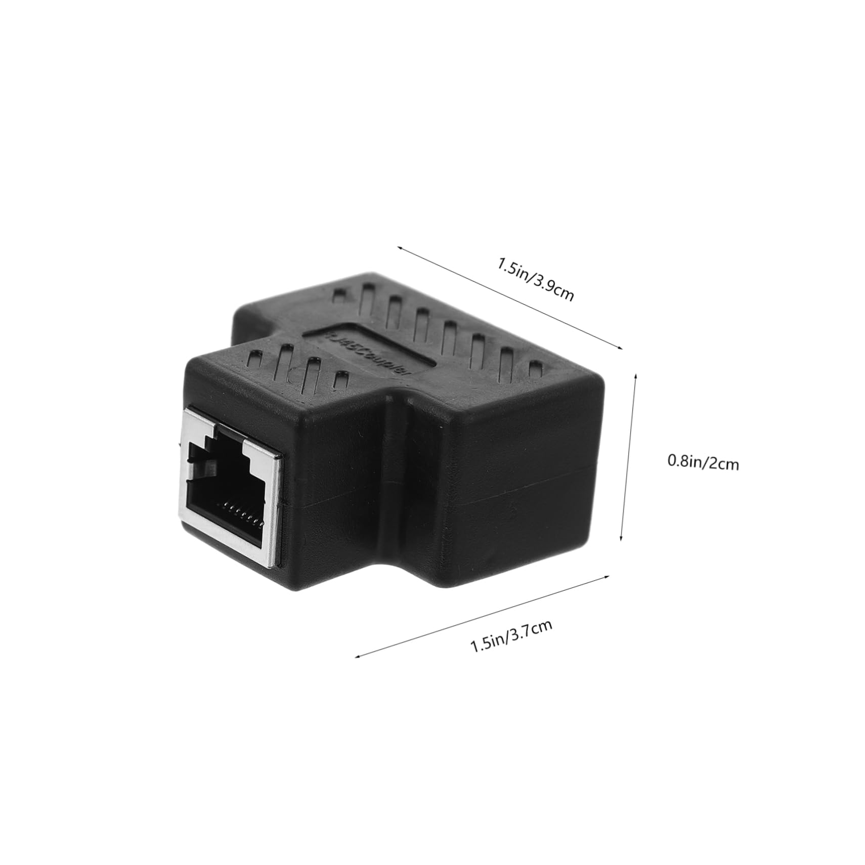 jojofuny Ethernet Splitter to Compact Network Connector Signal Transmission Easy to Use Adapter for Home Office Lightweight and Portable Design