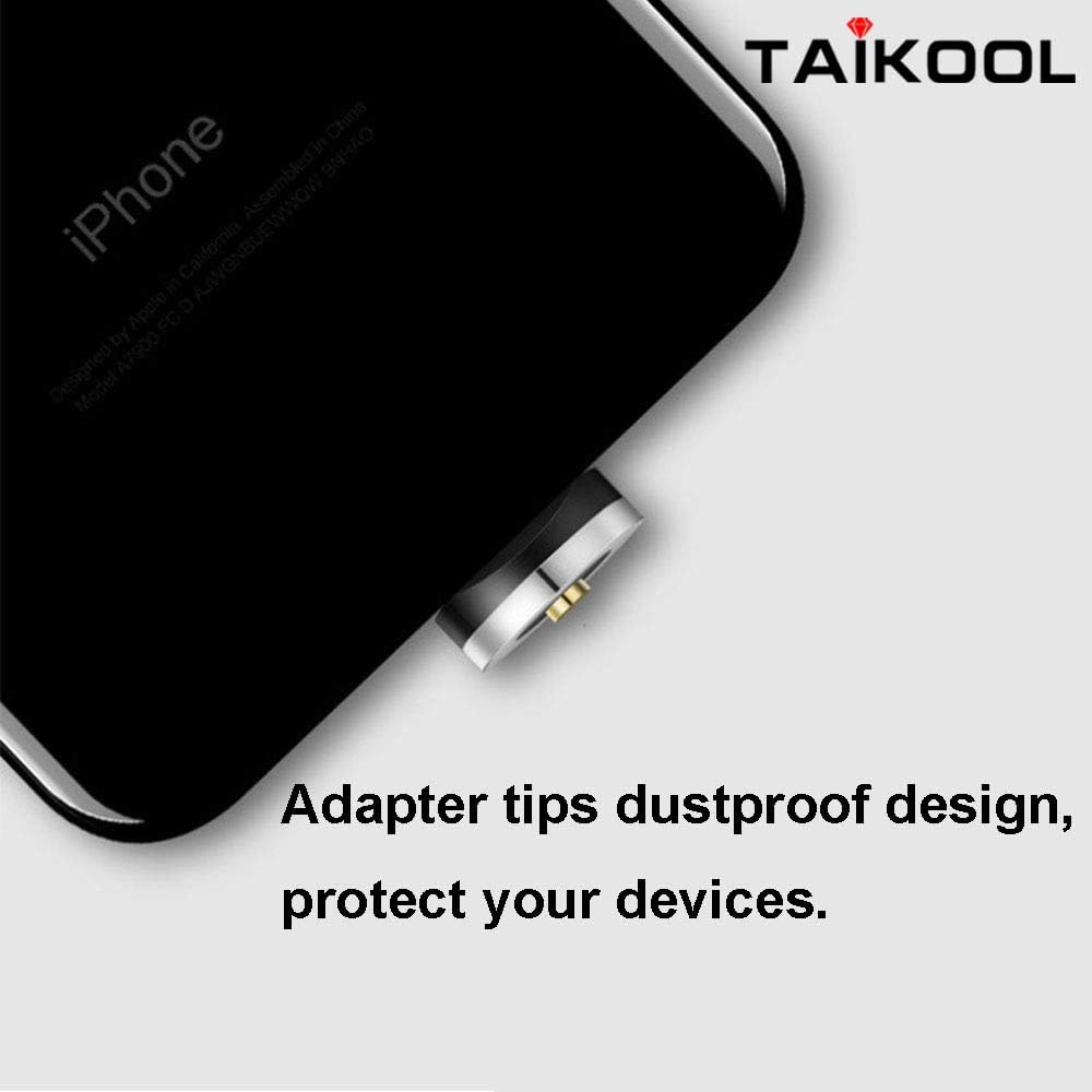 TAiKOOL Magnetic Phone Cable Adapter Connector Tips Head for USB Type C Phone Pad Tablet Devices. (TypeC Port connectors)