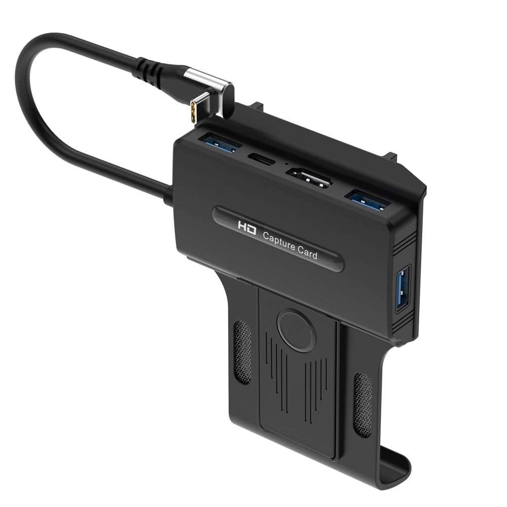 suckooReplacement STEAM DECK Gaming Pocket PC USBC Expansion Docking Station 5 in 1 bracket back clip compatible TYPEC to HDMI2.0 4K60HZ PD USB3.0 Hub Adapter Converter