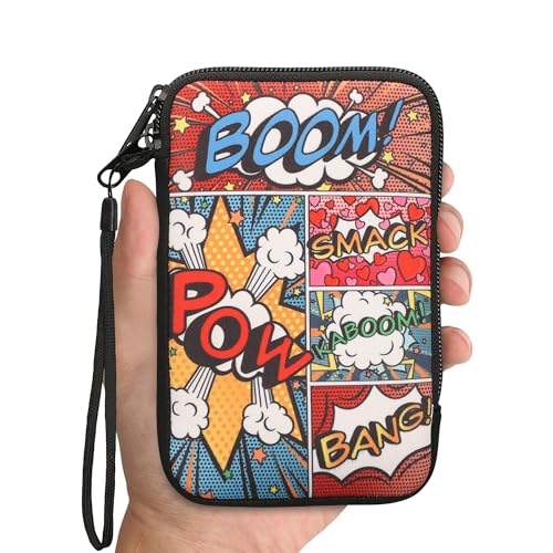Image of kwmobile Carrying Case Compatible with Nintendo 3DS XL - Console Pouch with Zipper and Design - Comic Book Symbols Multicolor