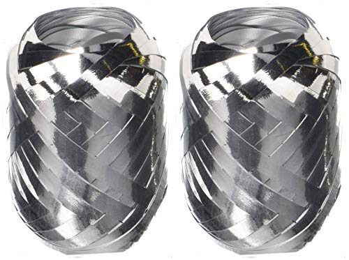 2-Pack - Berwick-Offray - Silver Glitter - Splendorette Crimped Curling Ribbon - Bce12-82 - Bundle Of 2 Mini Kegs - Each Is 66 Ft Per Keg. #TOP29