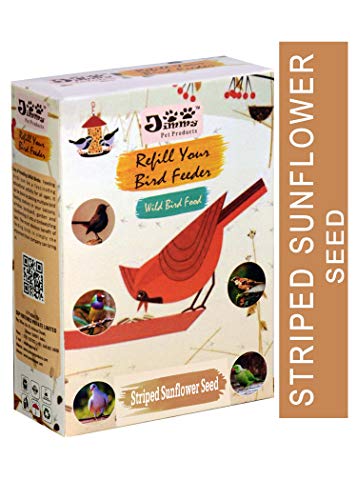 Image of JiMMy Pet Products Striped Sunflower Seeds 800 GM Pack Bird Food