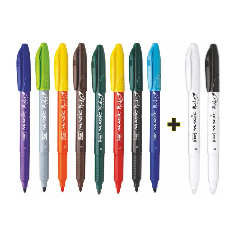 Creative Series Magic Pens | Quick-Drying & Color Changing | 3X Colors, 8 Shades + 2 Color Changers | Non-Toxic & Safe For Children | Multicolor, Set Of 1