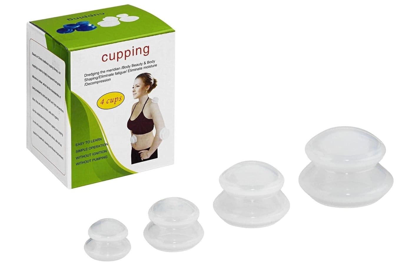 Body Massage Cuping Therapy Anti Cellulite Silicon Vacuum Cup Set- 4 Body Massage Cuping Therapy Anti Cellulite Silicon Vacuum Cup Set- 4