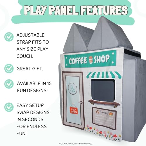 Image of Couch Swag Play Panel for Childrens Foam Sofa Kids Couch (Coffee Shop)