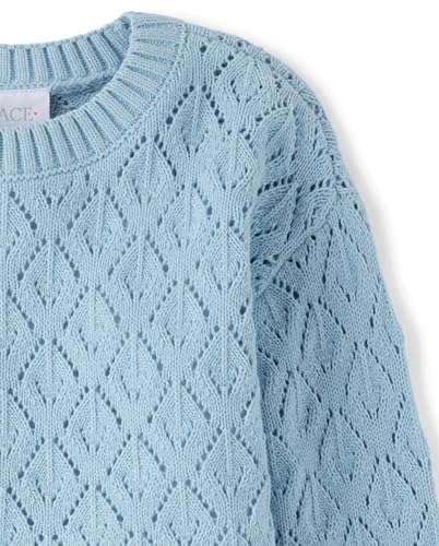 Image of The Children's Place Girls' Long Sleeve Crew Neck Pullover Sweater