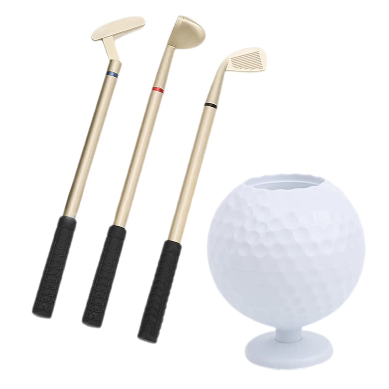 Uonlytech 2 Set Penne Palla Golf Organizer Scrivania Elegante per Ufficio e Casa Unico per Appassionati Golf Design Adorabilper Mantenere Ordine Penne per Studenti e Compleanno