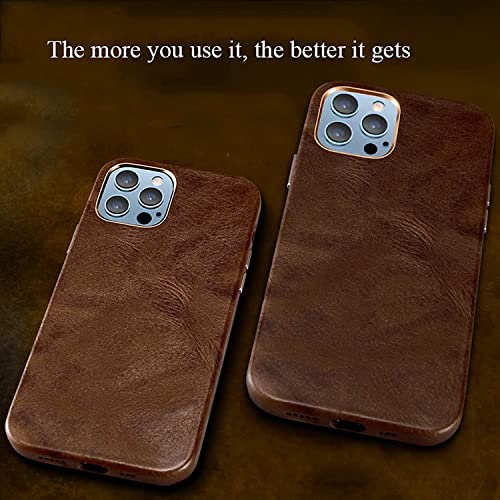 Étui en cuir de vachette véritable de luxe pour iPhone 14 Pro Max