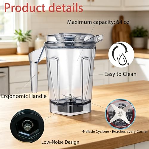 Contenedor reemplazo para licuadoras Vitamix Ascent 64 onzas miniatura 2