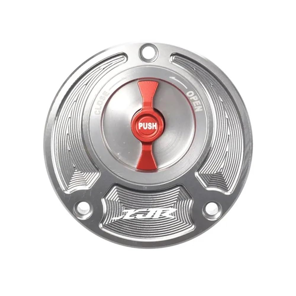 Tappo Serbatoio Carburante Motocicletta Con Valvola Di Sfiato Tubo Per XJR13000/RACER 2004-2016 Tappo Serbatoio Carburante Accessori Per Motociclette(Silver Red L)