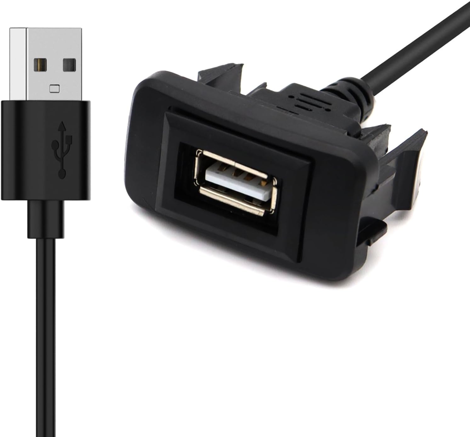 MOTONG USB Power Socket Car Charger Compatible with Toyota VIGO,Male to Female USB Car Charger Adapter(40 * 20mm)