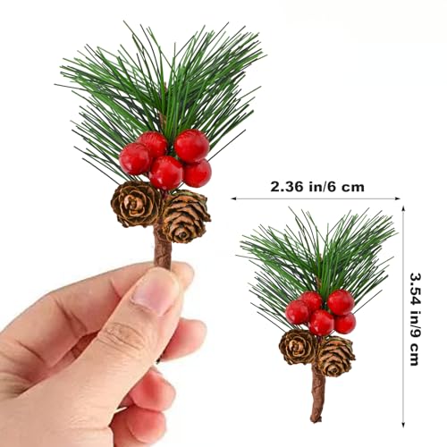12pcschristmasberriespineconesartificialfloralpickswintergarlandchristmasdecorationswithredberriespineneedleforcrafttablefireplacebarpartyholidaydecor  Urban Country Home Decor 12pcs christmas berries pine cones artificial floral picks winter garland christmas decorations with red berries pine needle for craft table fireplace bar party holiday decor  urban country home decor