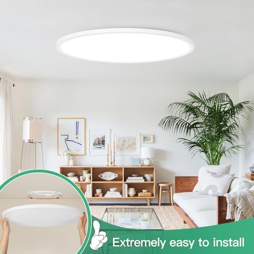 Image of Brightever 19 Inch Dimmable Large Flush Mount Ceiling Light Fixture, 4200LM
