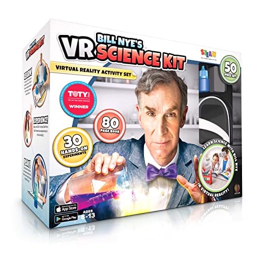 Abacus Brands Bill Nye's VR Science Kit Virtual Reality Kids Science Kit, Book and Interactive Learning Activity Set