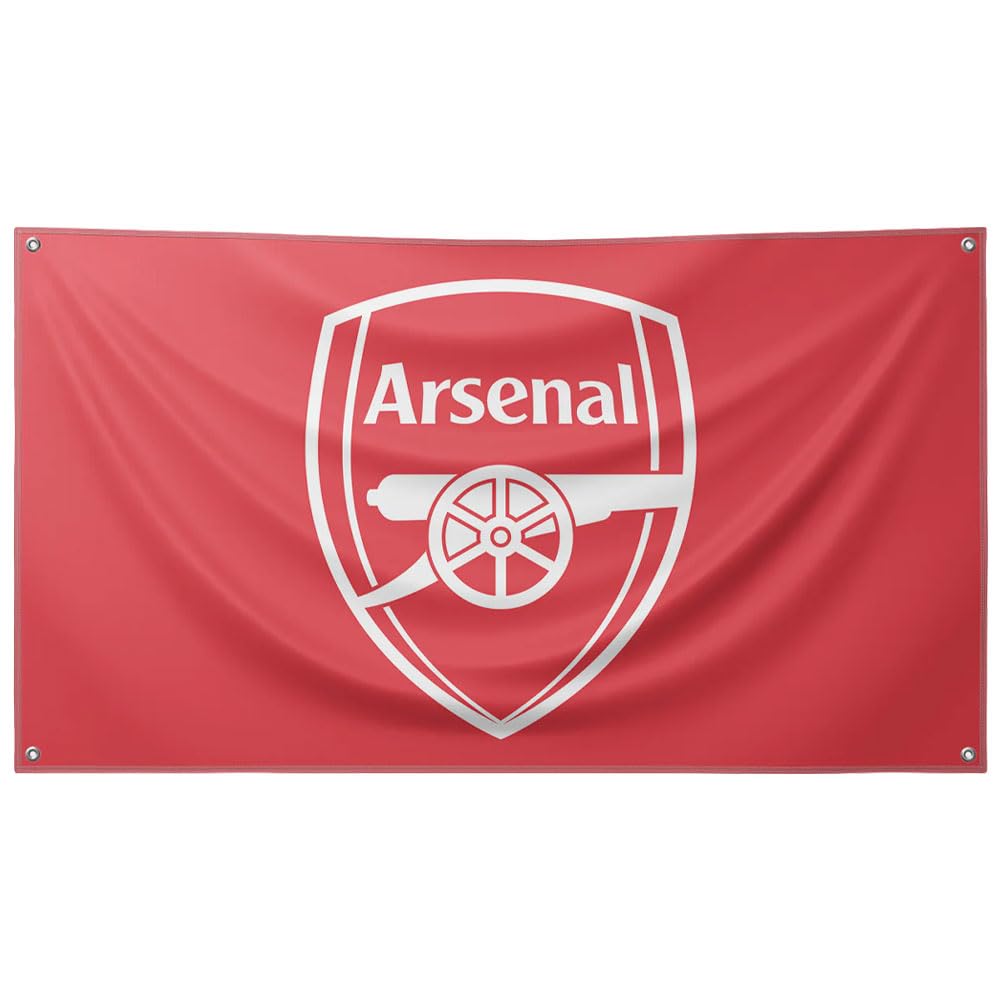 FOCO Officially Arsenal FC Core Crest Flag | Official Football Club Merchandise | Collectible Large Flag | Gift for Arsenal Fans & Football Supporters