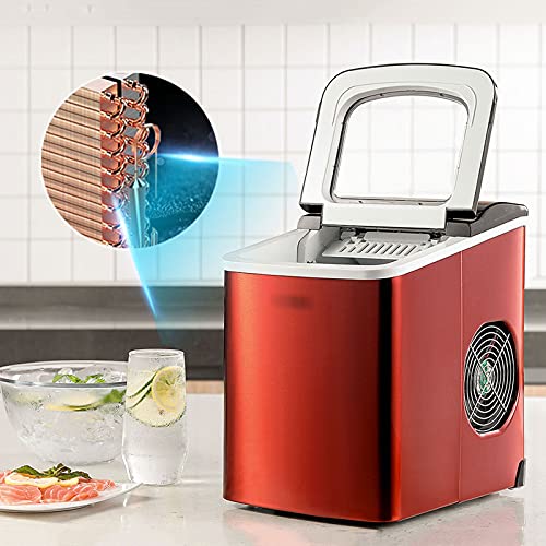 Fabricadora de Hielo Automática Portátil Eléctrica para Encimera, Produce 28 lb de Hielo en 24 Horas, Acabado en Acero Inoxidable miniatura 2