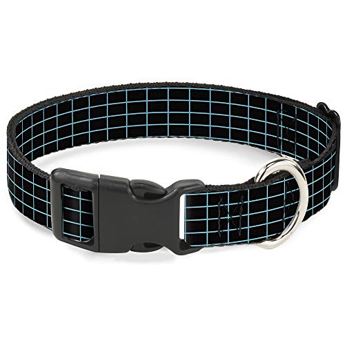 Pince à col Buckle Down réglable en plastique noir bleu pour chien