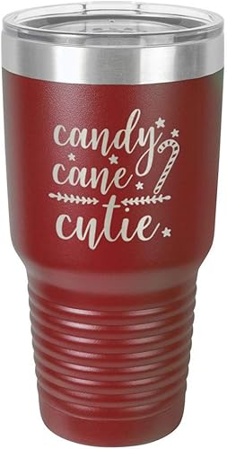 Miniatura 19 de Chirstmas - Taza de viaje de acero con recubrimiento de polvo grabado con láser, taza de viaje de camello polar sin BPA, mantiene tu bebida fría