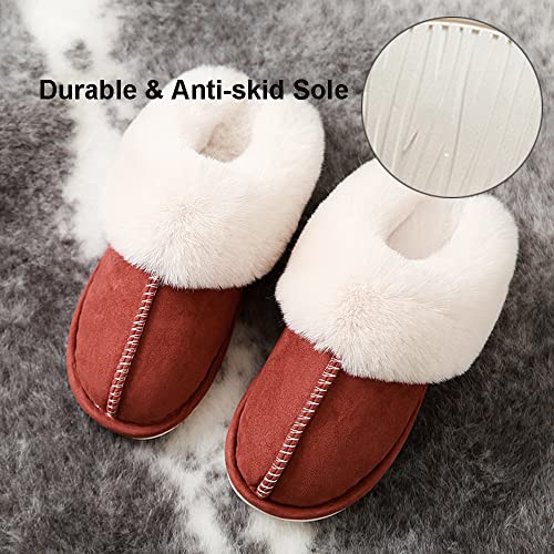 Rojeam Winter Slippers Warm House Shoes Indoor Outdoor Anti-Skid for Unisex Men Women3