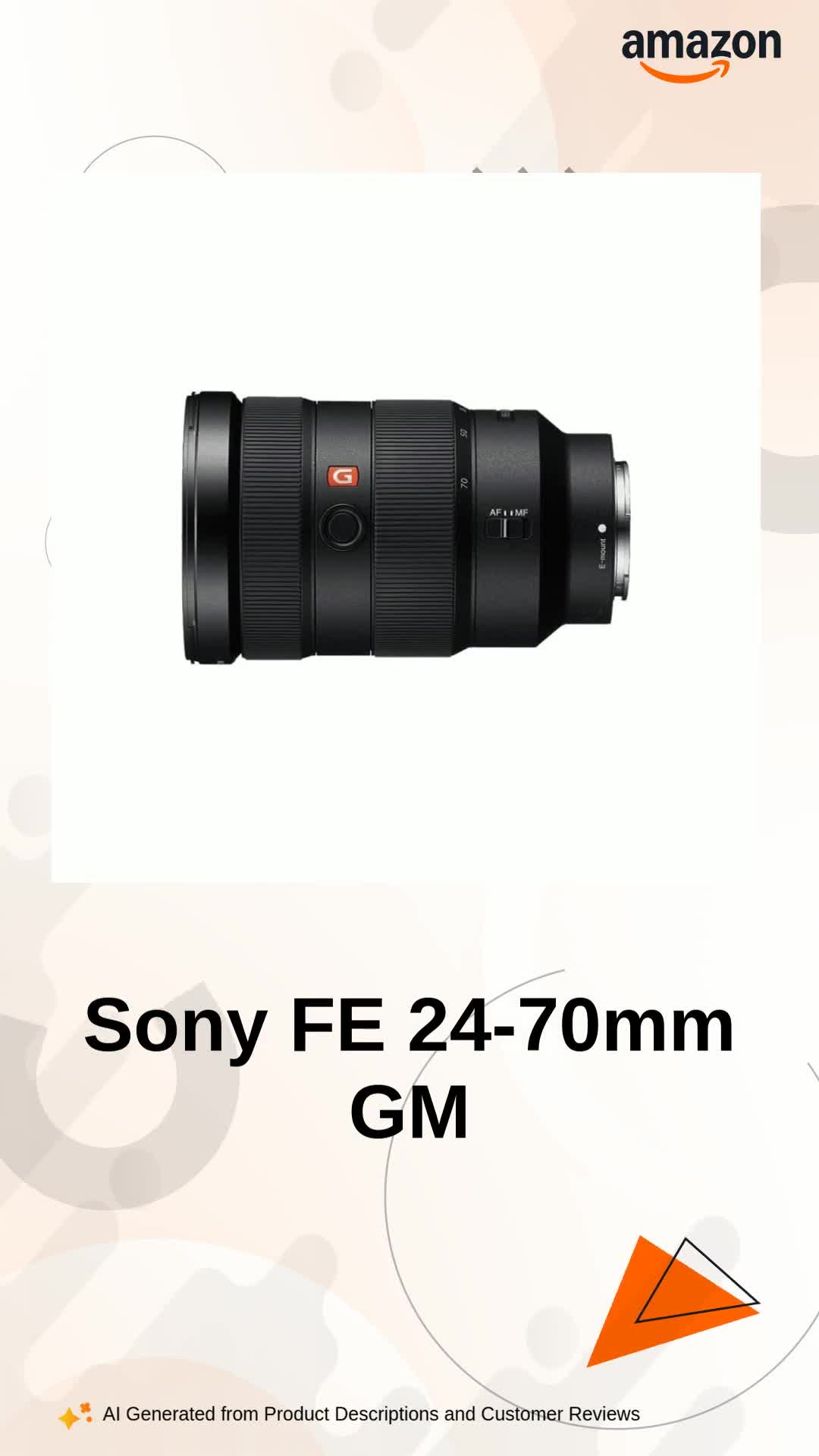 Sony FE 24-70mm f/2.8 GM Lens (Black) : SONY: Amazon.in: Electronics