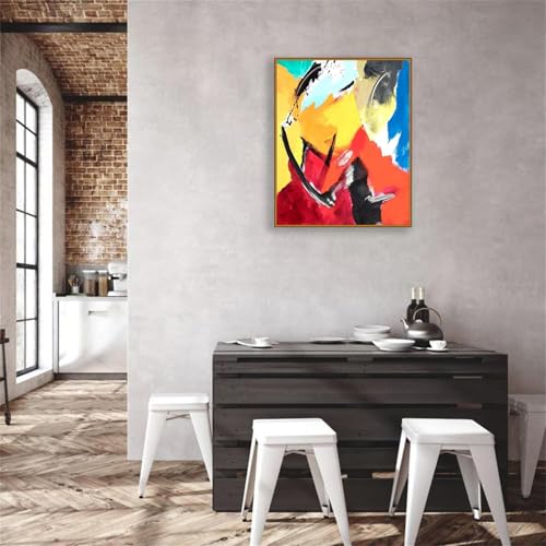 Tableau Jean Miotte Composition 2004 décoration murale salon de 85x70 cm