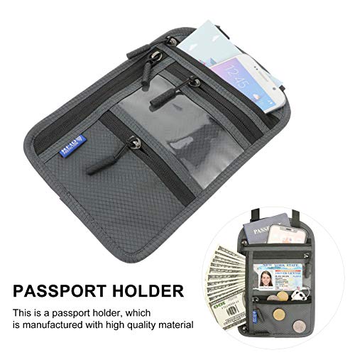 Bolsa transversal para passaporte de viagem ABOOFAN RFID para homens e mulheres para manter seus car