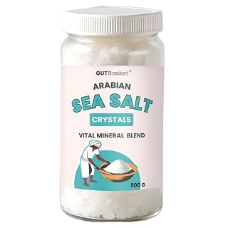 Gutbasket Sea Salt Crystals - Non-Iodized, Unrefined, Hand Graded, Rich in Trace Minerals | Ideal for Cooking, Pickling, and Fermentation | Natural Salt (900g)