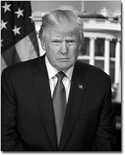 President Donald Trump Official Presidential Portrait BW 8x10 Silver Halide Photo Print