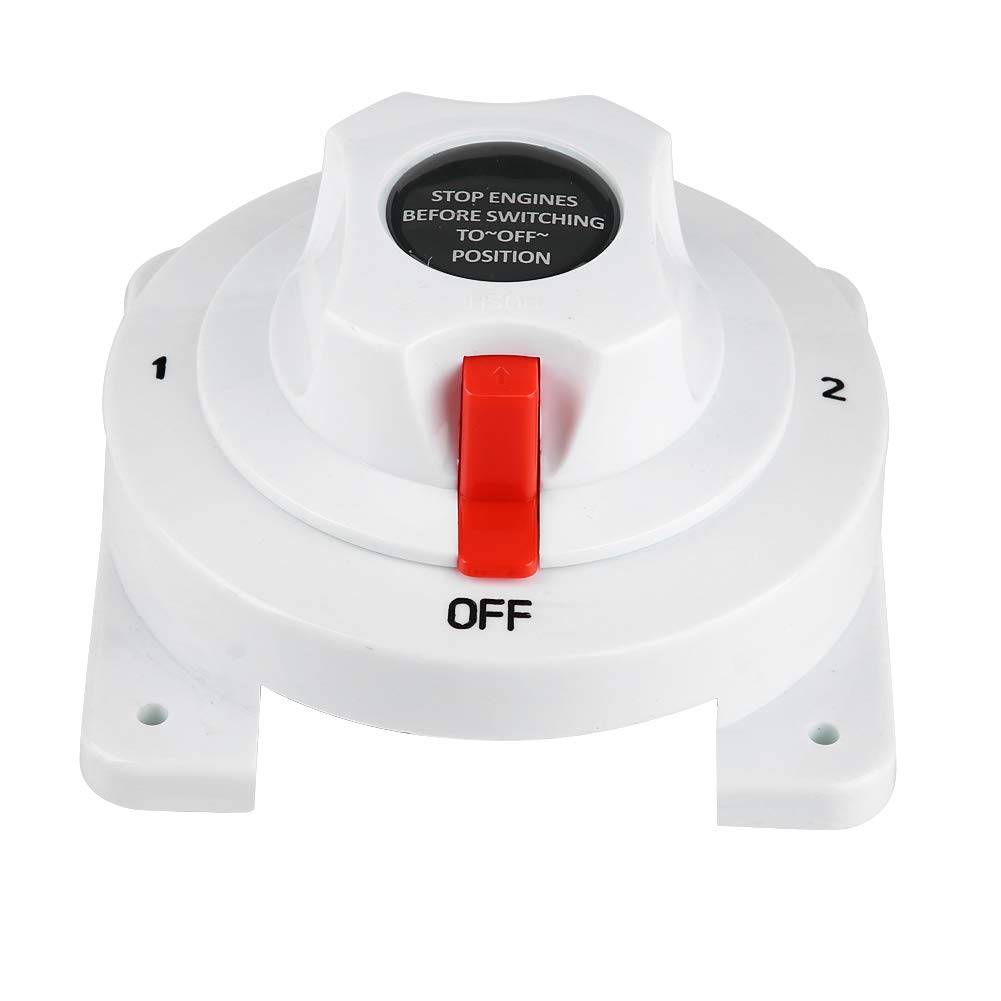 Selettore batteria per barca 12-36 V ENTRAMBI/Spento Selettore isolatore per doppia batteria per barca/camper/roulotte/yacht
