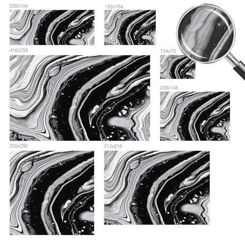 Murales autoadhesivos de ondas monocromáticas para salones modernos 6