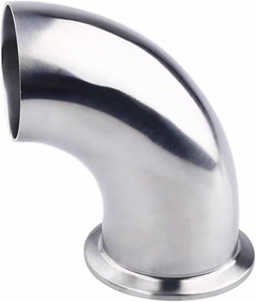 Stainless Steel Elbow One Side Butt Weld One Side Tri Clamp SS304 Stainless Steel 90 Degree Elbow Sanitary Pipe Fitting(89mm x Ferrule 106)