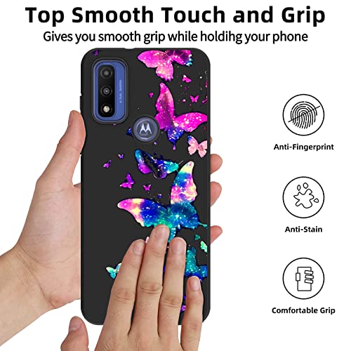Warmson Case For Motorola G Pure/Moto G Power 2022,Moto G Pure Case Full Body Matte Soft Tpu Shock-Absorption Flexible Motorola Moto G Pure Case Slim Stylish Galaxy Butterfly Case For Women Girls Men #TOP1