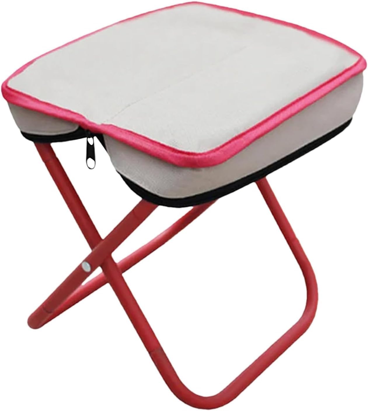 The Decor Affair Portable Folding Camping Stool,Hand Bag Stool Folding,Pencil Case Chair for Outdoor Fishing Hiking Backpacking Travelling 10"x9.5"x9.5"-image-19