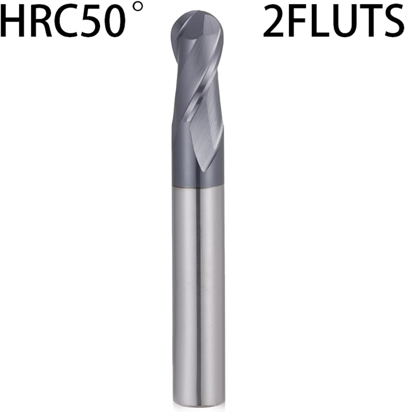Ball Nose End Mill Cutter CNC Router Bits Tungsten Carbide Cutter Double Flute Milling Tool HRC50 55 65 Ball End Mill R1 R2
