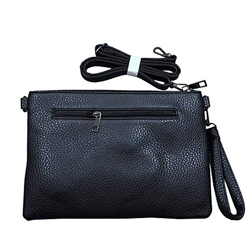 Chikencall Women Gothic Skull Rivet Clutch Purse Studded Shoulder Cross-Body Bag4