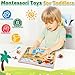 Magnetic Wooden Puzzle for Toddler, 10 PCS Dinosaur Matching Busy Board Montessori Educational Essential Preschool Learning Classroom Activities Travel Car Trip Toys Valentine Day Gift Easter Basket
