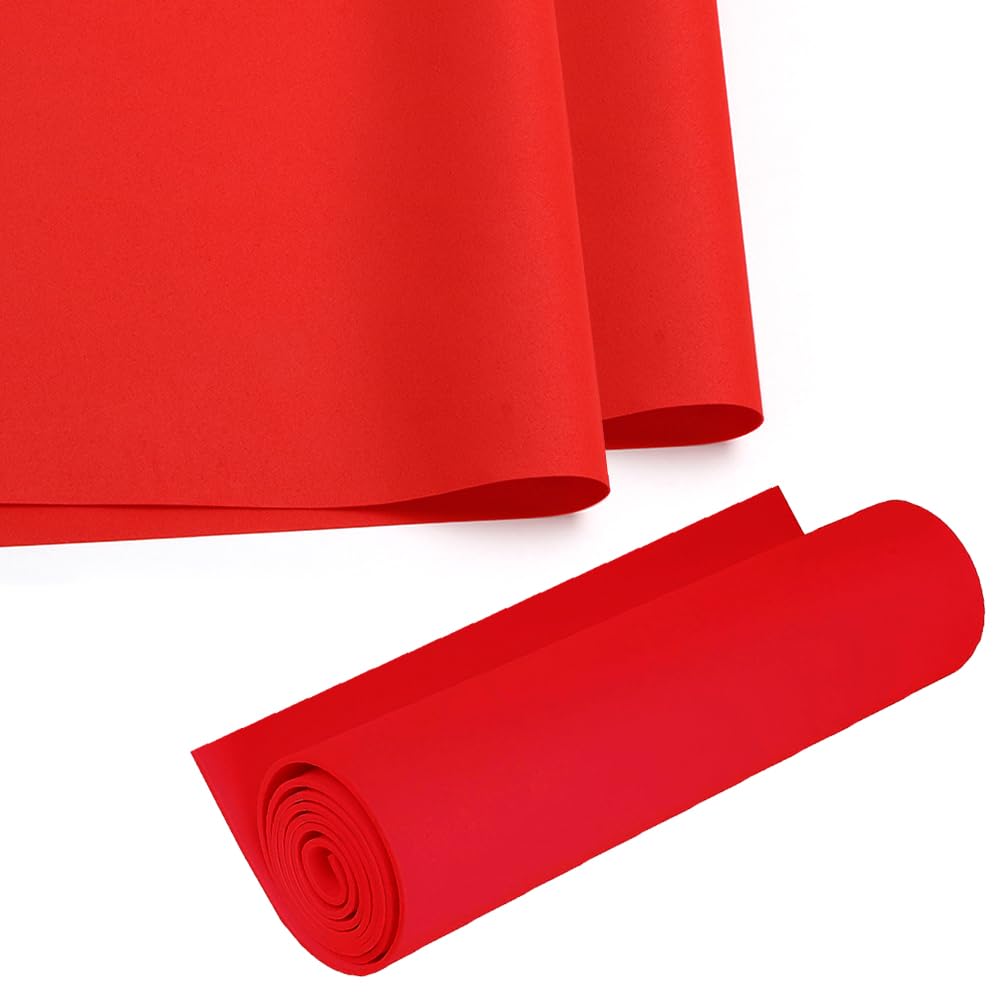3Pcs Red EVA Foam Sheets 2mm Thick 50x50cm - Craft Foam for Cosplay, Arts & Crafts, DIY Projects