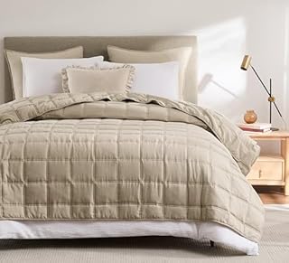 R.SHARE Quilted Bedspread Soft and Comfortable Beige, Super King Size Bedspread 300x270 cm, Lightweight Coverlet Comforter Bed Cover for Spring Summer All Season Oeko-TEX
