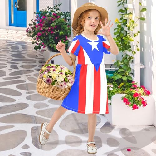 Summer Girl Dresses Short Sleeve Casual Toddler Girl Outfits Fashion Girl Clothes4