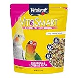 Vitakraft Vita Smart Gourmet Cockatiel and Lovebird Food - Vitamin-Fortified - Daily Pet Bird Food 4 Pound (Pack of 1)