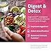 NeuroScience Digest DTX Gut Supplement with Digestive Enzymes for Men & Women + Apple Cider Vegar & Zinc Carnosine - Promote Healthy Gut Detox, Immune Support & Digestive Health (60 Capsules)