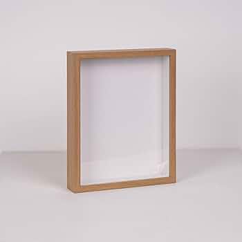 立体的な額　52.5x41.5 立体額 フレーム＋紙BOX 150角 ホワイトシルバー ボックス