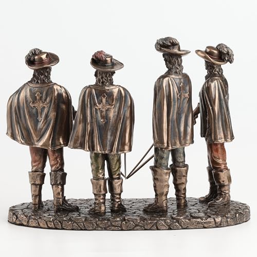 Estatua de resina con acabado bronce de Los Tres Mosqueteros miniatura 4