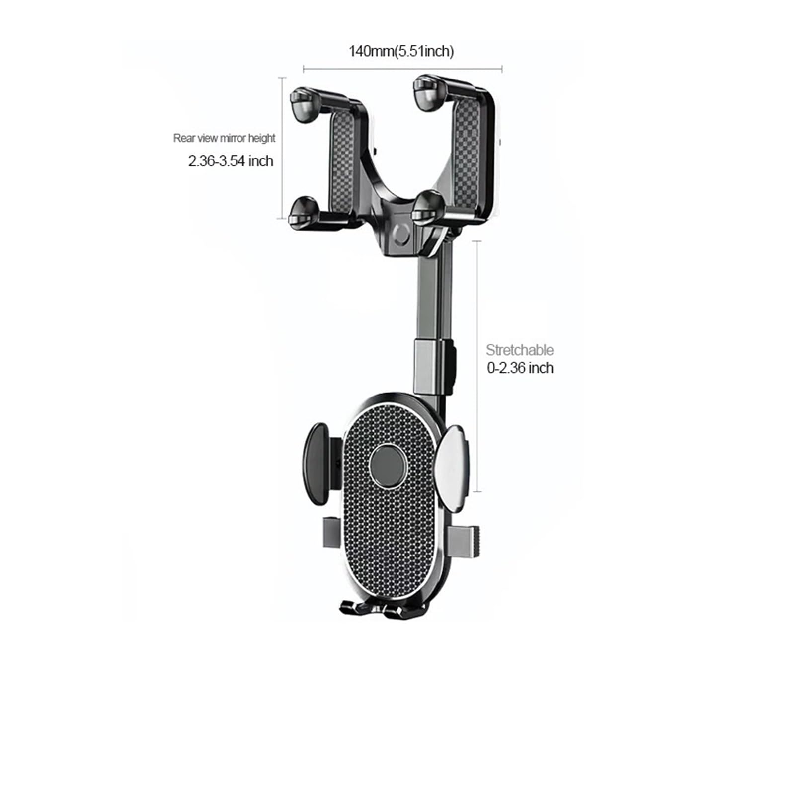 Supporto for telefono da auto con clip retrattile rotazione di 360°