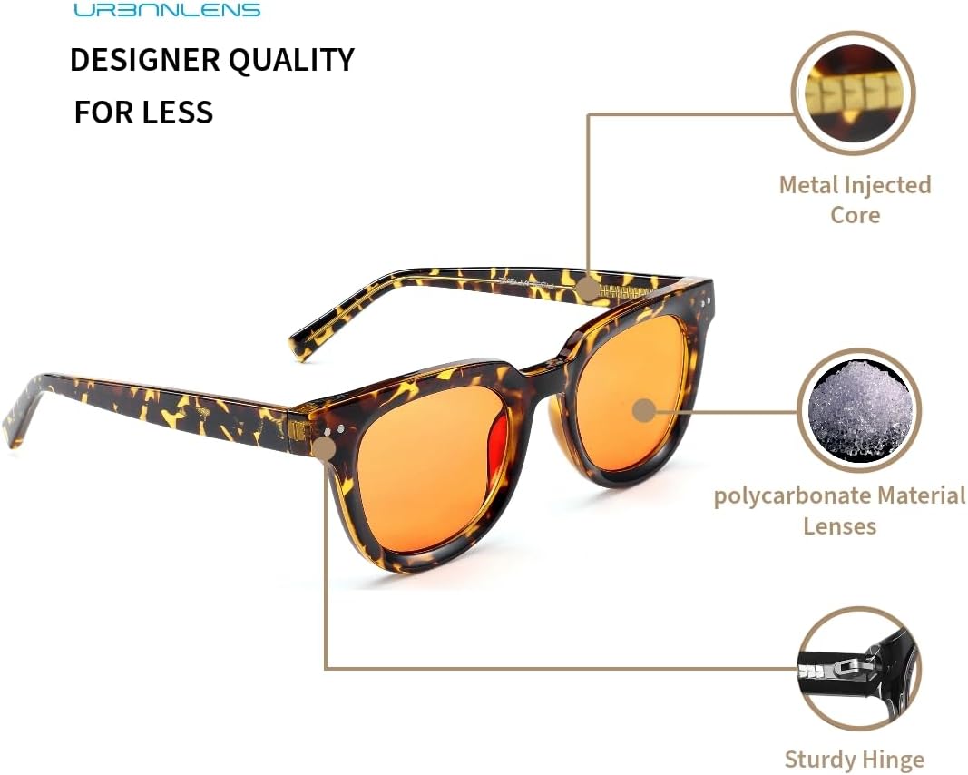 Blue Light Blocking Reading Glasses Amber Blue Blocker Lens - For Better Sleep, Reduce Eye Strain for Women + Men - Image 4