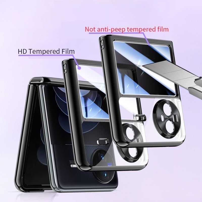 Coque transparente compatible avec Vivo X Flip galvanisée de luxe - 4