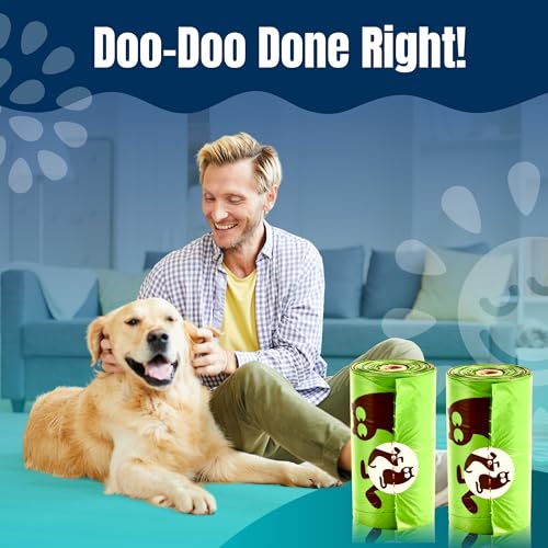 Image of Pet N Pet 360 Counts, Unscented Dog Poop Bags Rolls, 41% Plant Based & 59% PE Poop Bags For Dogs, 24 Rolls Extra Thick Dog Waste Bag, Doggie Poo Bag
