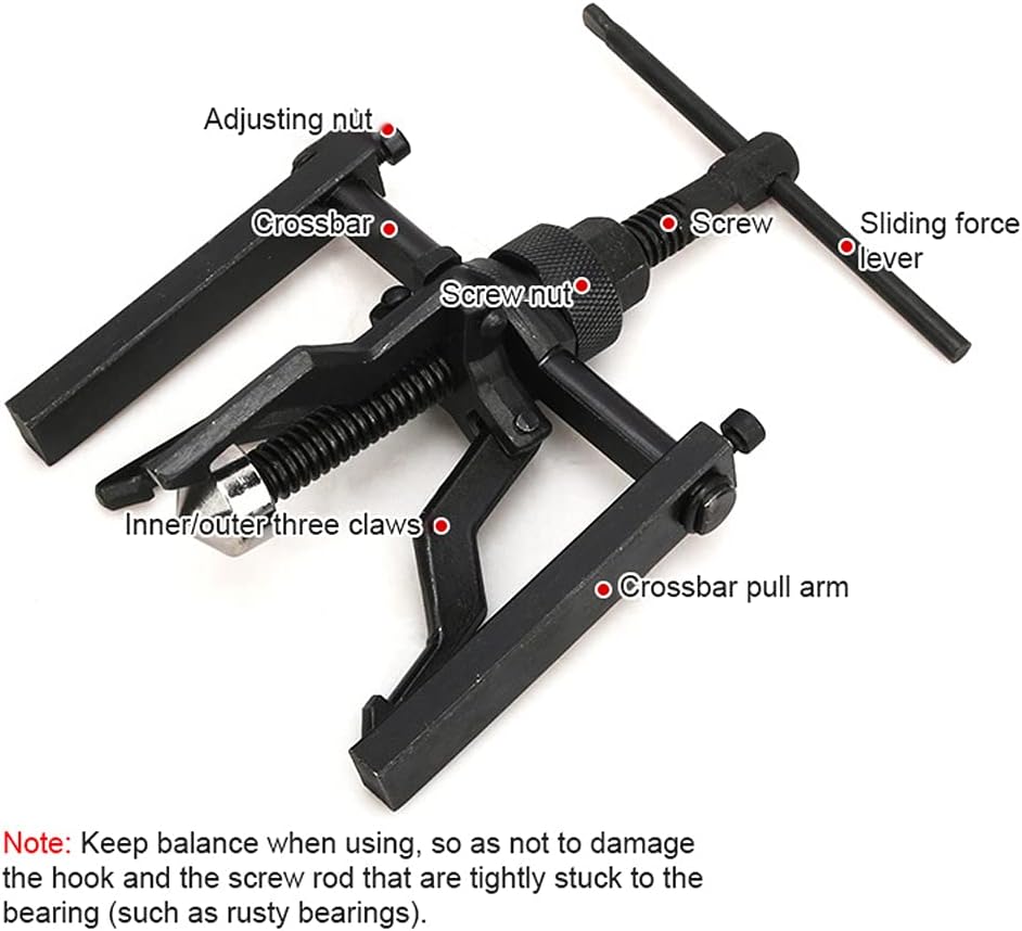 5 PCS 3-jaw Bearing Puller Motorcycle Bearing Remover Bearing Extractor Puller Motorcycle s Utility with Storage Box